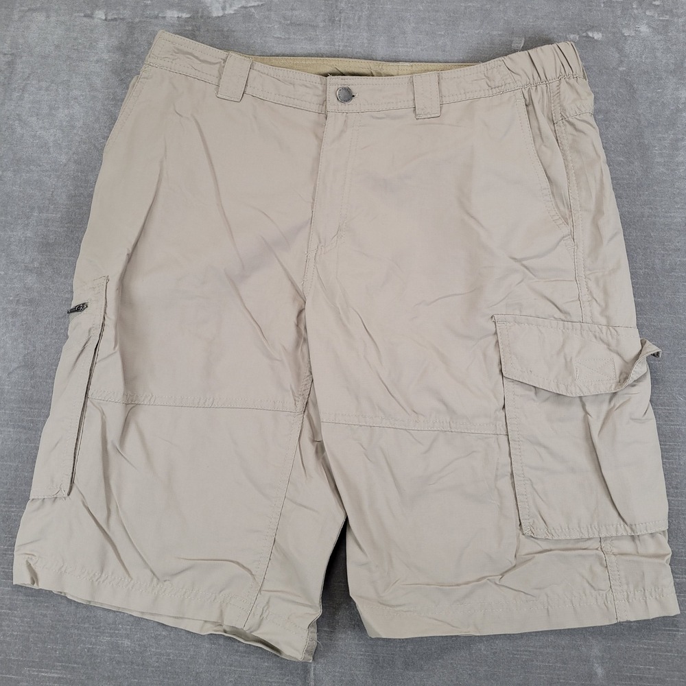 Columbia‎ Men Sz 36 Tan Cargo Shorts Outdoor Hiking Lightweight Casual Pants